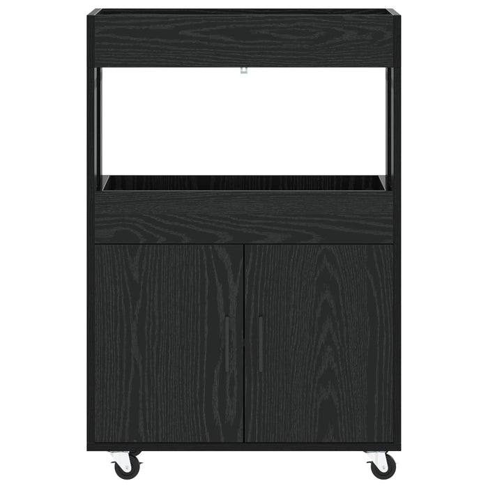 Carucior de Bar Stejar Negru 60 x 39.5 x 89 cm Lemn prelucrat WALTI