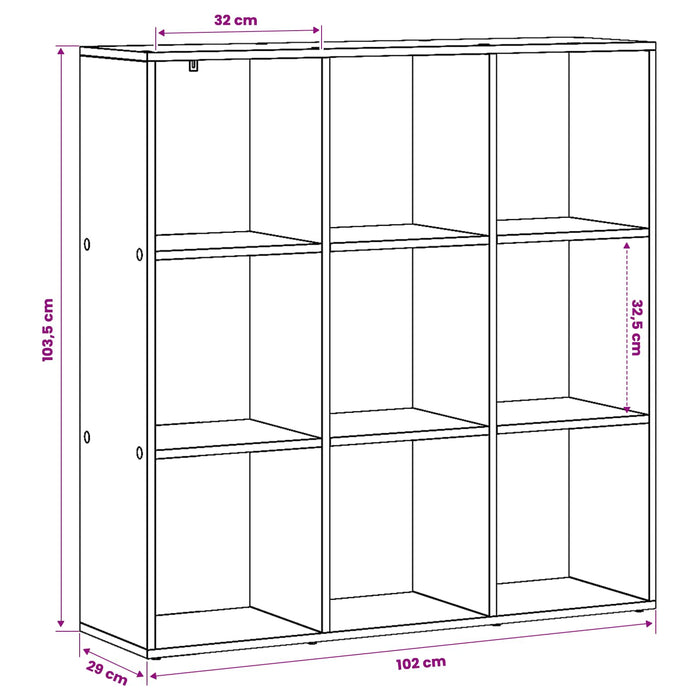 Dulap pentru cărți 102 x 29 x 103,5 cm Lemn prelucrat WALTI