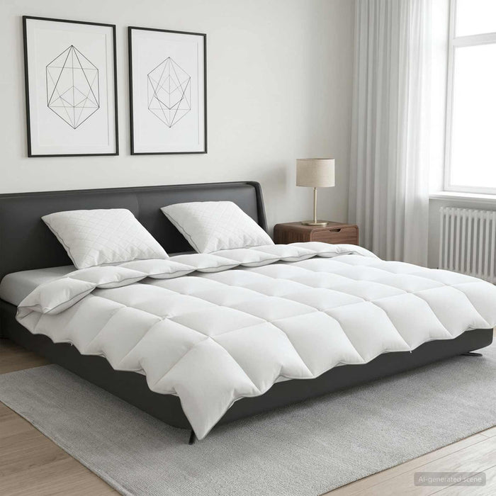 Set de pilote din puf de gâscă 90% FULDA 3 pcs 200 x 220 cm Alb WALTI
