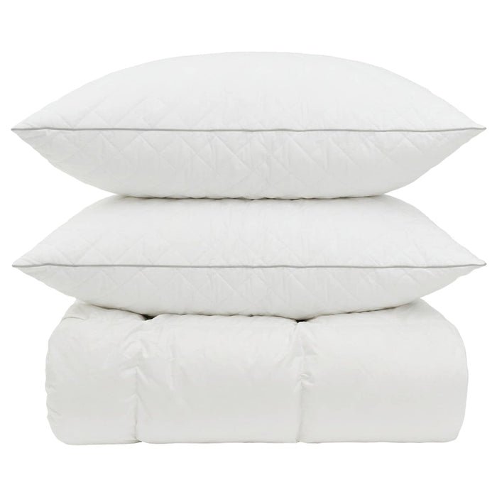 Set de pilote din puf de gâscă 90% FULDA 3 pcs 220 x 240 cm Alb WALTI