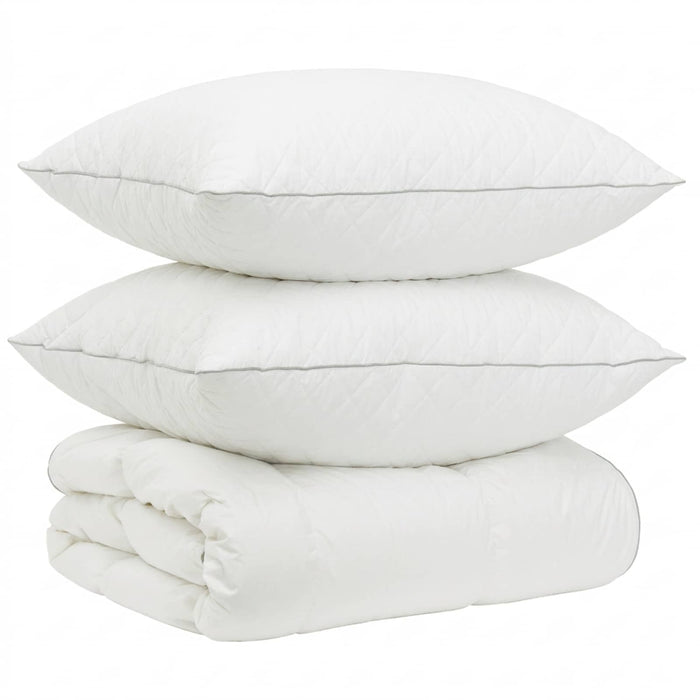 Set de pilote din puf de gâscă 90% FULDA 3 pcs 220 x 240 cm Alb WALTI