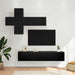 Set comodă TV Pe perete 3 pcs Lemn prelucrat - WALTI WALTI