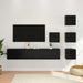 Set comodă TV 6 pcs 80 x 30 x 30 cm Stejar Negru Lemn prelucrat - WALTI WALTI