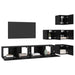 Set comodă TV 6 pcs 80 x 30 x 30 cm Stejar Negru Lemn prelucrat - WALTI WALTI