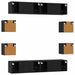 Set comodă TV 8 pcs 80 x 30 x 30 cm Stejar Negru Lemn prelucrat - WALTI WALTI