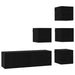 Set comodă TV 5 pcs 100 x 30 x 30 cm Stejar Negru - WALTI WALTI