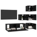 Set comodă TV 5 pcs 100 x 30 x 30 cm Stejar Negru - WALTI WALTI