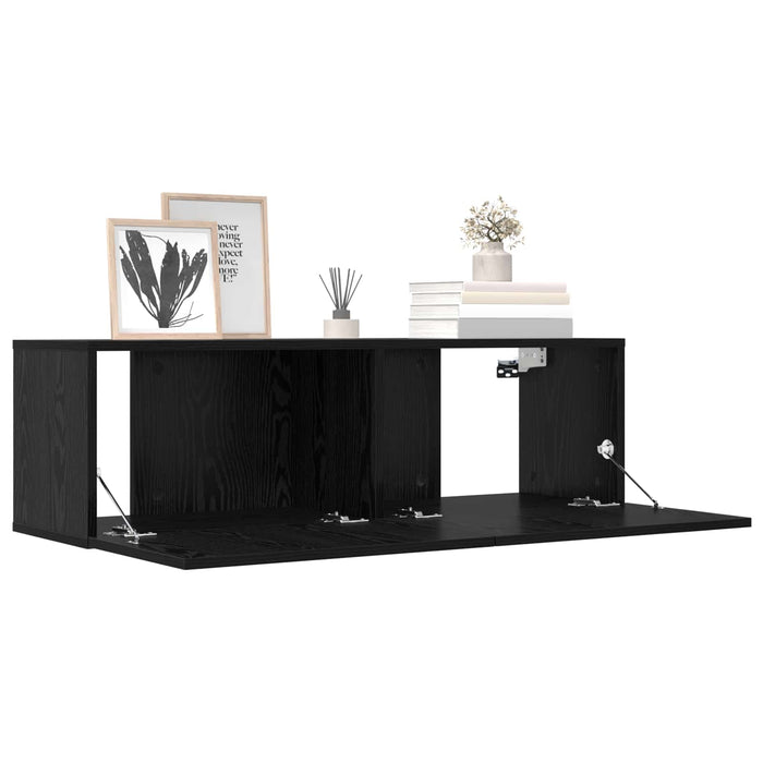 Set comodă TV 8 pcs 100 x 30 x 30 cm Stejar Negru - WALTI WALTI