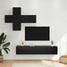 Set comodă TV Pe perete 3 pcs Lemn prelucrat - WALTI WALTI
