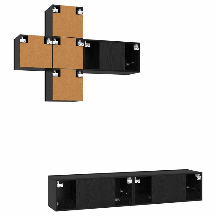 Set comodă TV Pe perete 3 pcs Lemn prelucrat - WALTI WALTI