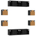 Set comodă TV 8 pcs 120 x 30 x 30 cm Stejar Negru - WALTI WALTI