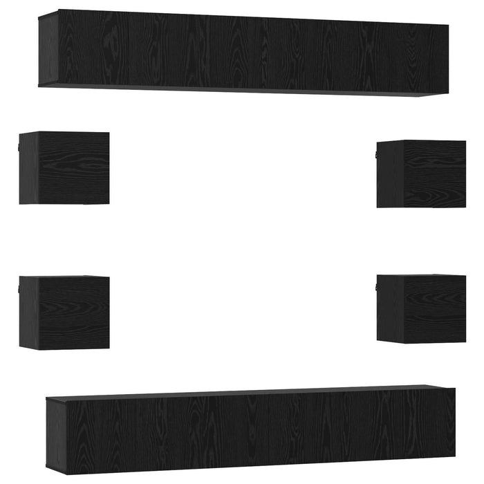 Set comodă TV 10 pcs 180 x 30 x 30 cm Stejar Negru - WALTI WALTI