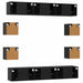 Set comodă TV 10 pcs 180 x 30 x 30 cm Stejar Negru - WALTI WALTI