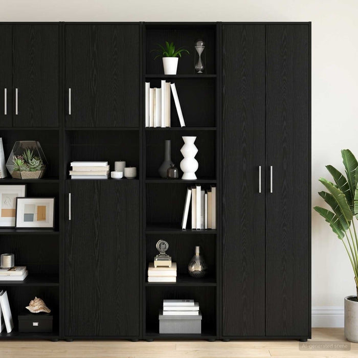 Bufet Stejar Negru 45 x 41 x 185 cm Lemn prelucrat - WALTI WALTI