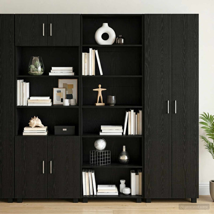 Bufet Stejar Negru 70 x 41 x 185 cm Lemn prelucrat - WALTI WALTI