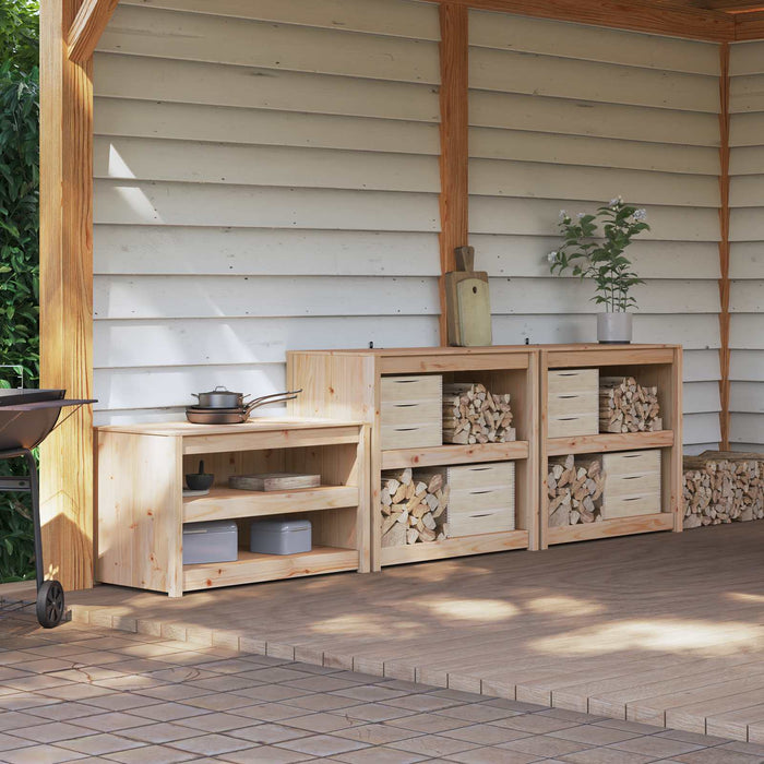 Dulap de bucătărie de exterior MEPPEL 3 pcs Douglas Natural - WALTI WALTI