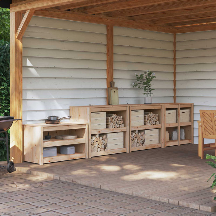 Dulap de bucătărie de exterior MEPPEL 4 buc. Douglas Natural WALTI