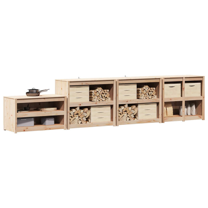 Dulap de bucătărie de exterior MEPPEL 4 buc. Douglas Natural WALTI