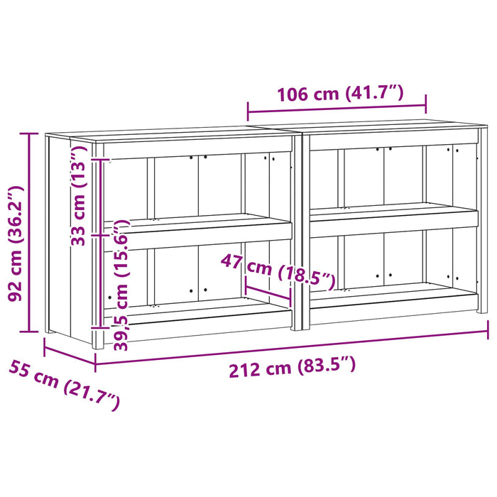 Dulap de bucătărie de exterior MEPPEL 2 pcs Douglas Natural WALTI