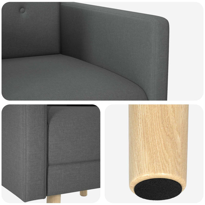 Fotoliu decorativ Gri închis Țesătură WALTI