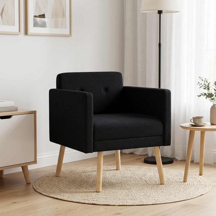 Fotoliu decorativ Negru Țesătură WALTI