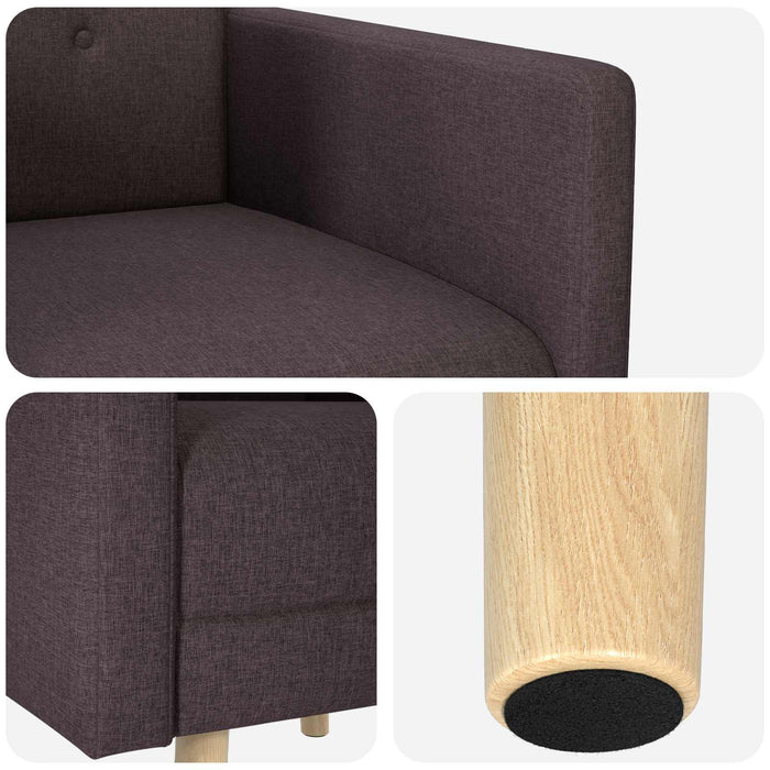 Fotoliu decorativ Maro închis Țesătură WALTI