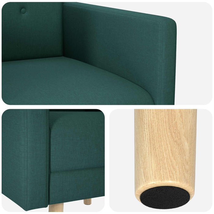 Fotoliu decorativ Verde închis Țesătură WALTI