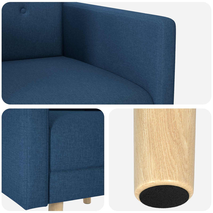 Fotoliu decorativ albastru Țesătură WALTI
