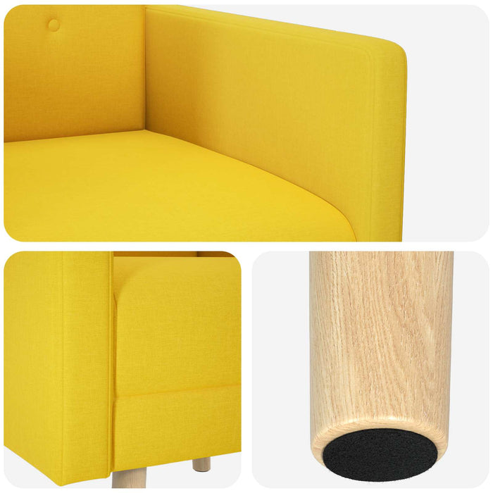 Fotoliu decorativ Galben Deschis Țesătură WALTI