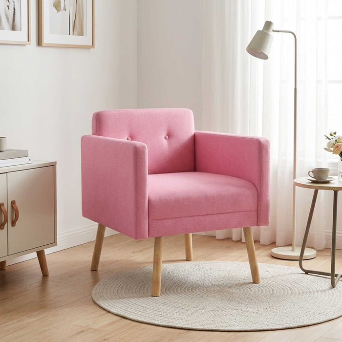 Fotoliu decorativ Roz Țesătură WALTI