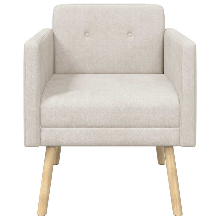 Fotoliu decorativ Crem Țesătură Chenille WALTI