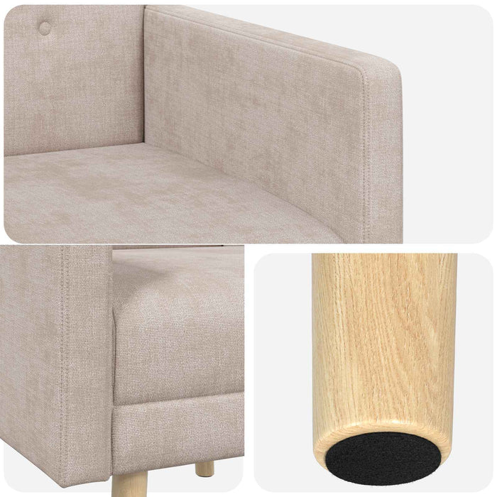 Fotoliu decorativ Bej Țesătură Chenille WALTI