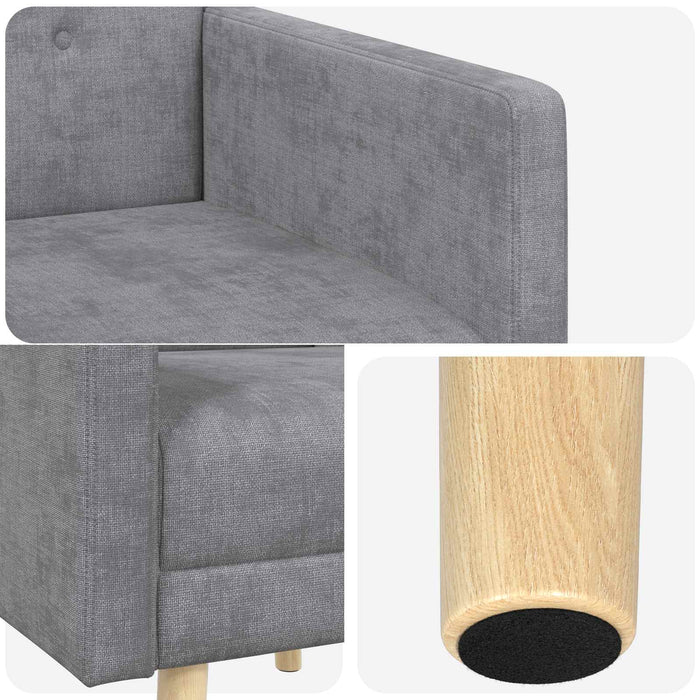 Fotoliu decorativ Gri deschis Țesătură Chenille WALTI