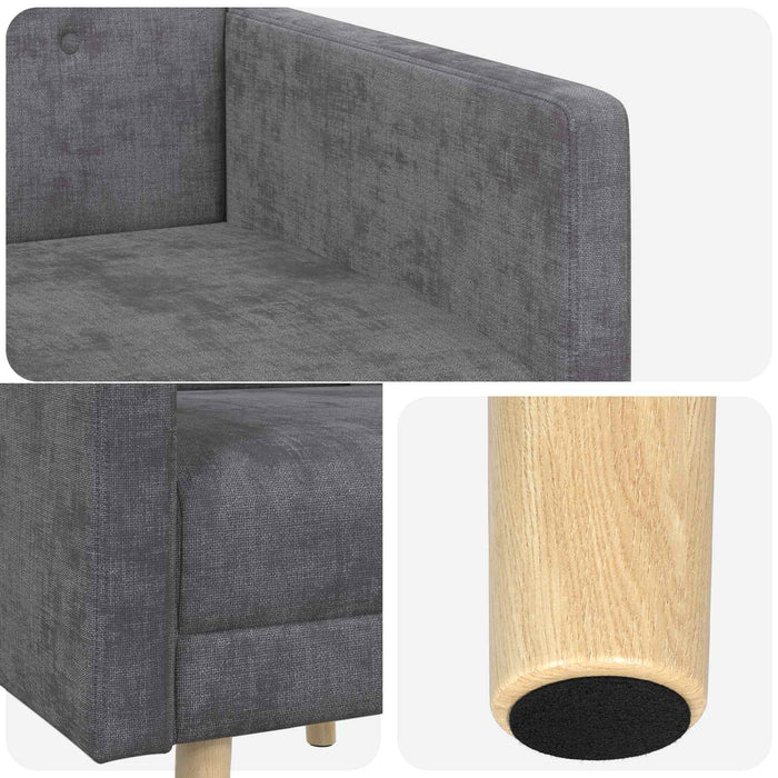 Fotoliu decorativ Gri închis Țesătură Chenille WALTI