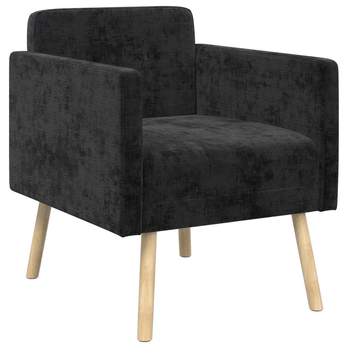 Fotoliu decorativ Negru Țesătură Chenille WALTI