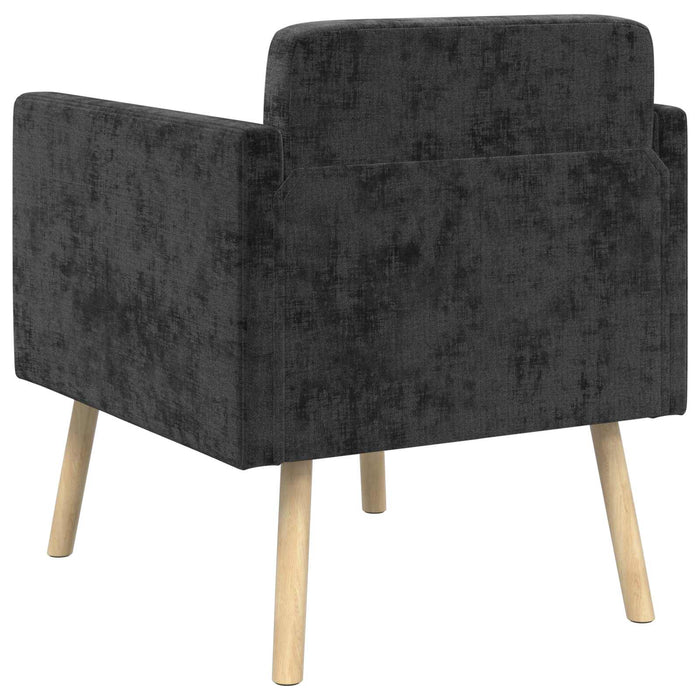 Fotoliu decorativ Negru Țesătură Chenille WALTI