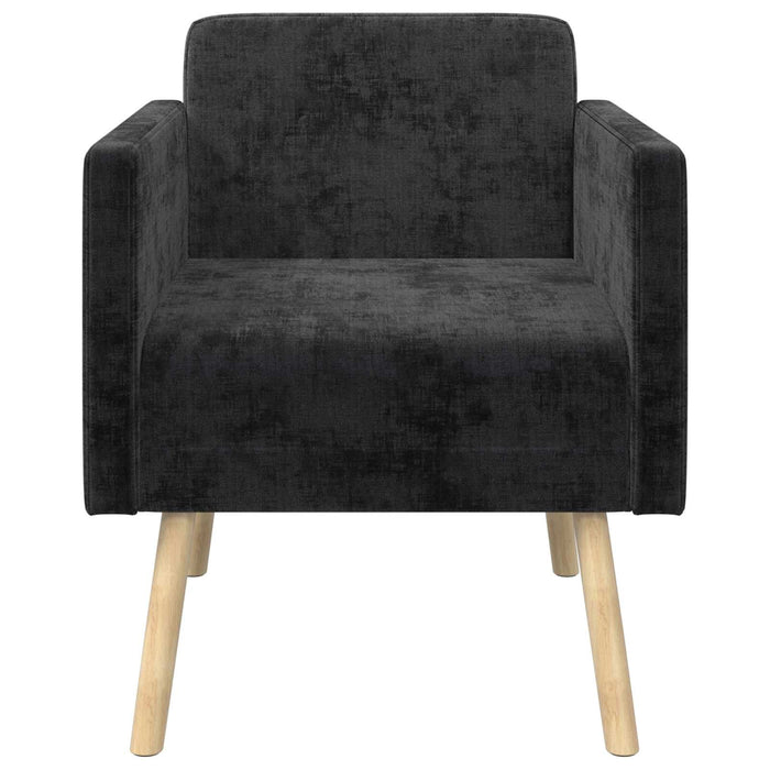 Fotoliu decorativ Negru Țesătură Chenille WALTI