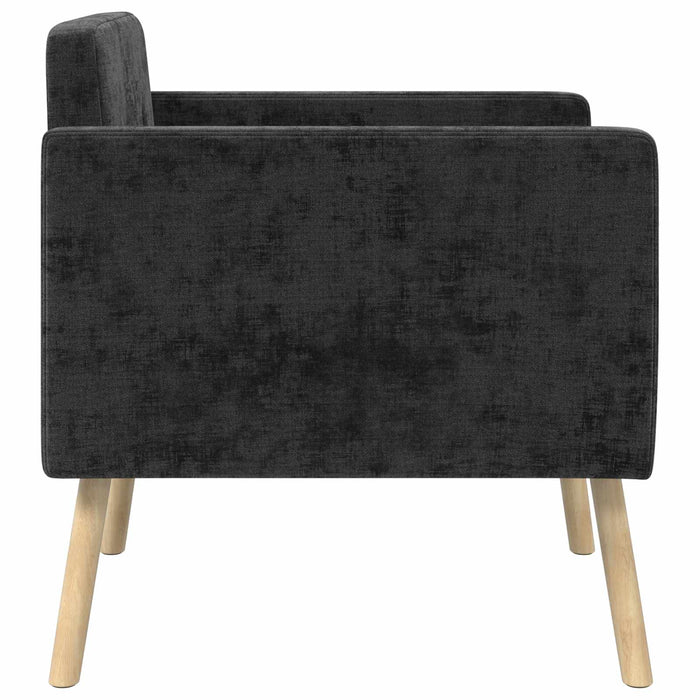 Fotoliu decorativ Negru Țesătură Chenille WALTI