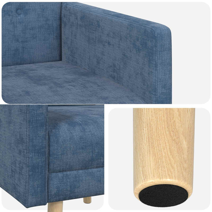 Fotoliu decorativ albastru Țesătură Chenille WALTI