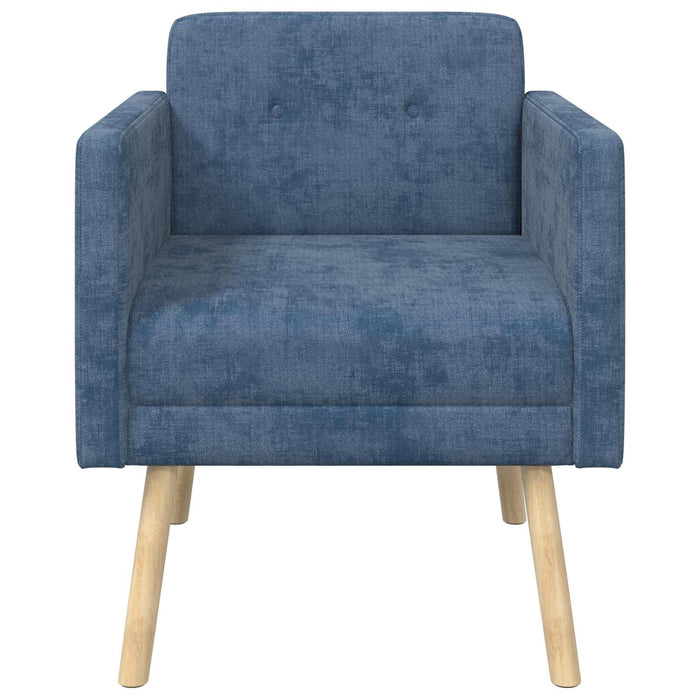 Fotoliu decorativ albastru Țesătură Chenille WALTI