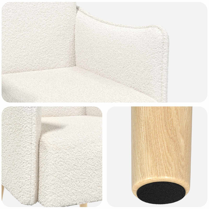 Fotoliu Crem Bouclé WALTI