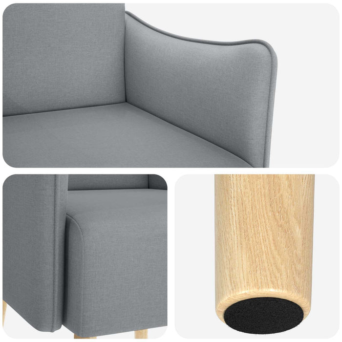 Scaun accent Gri deschis Țesătură WALTI