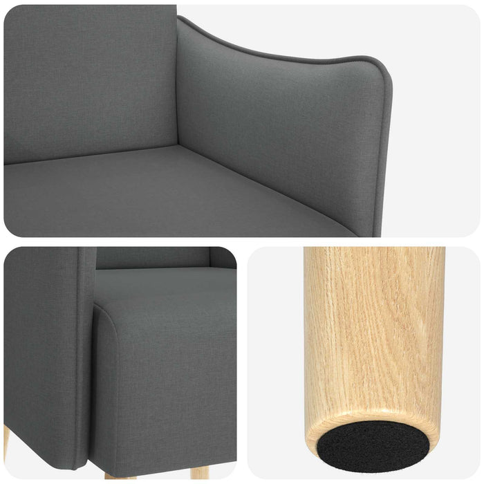 Scaun accent Gri închis Țesătură WALTI