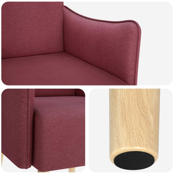 Scaun accent Roșu Vin Țesătură WALTI