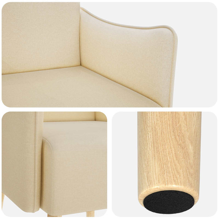 Scaun accent Crem Țesătură WALTI