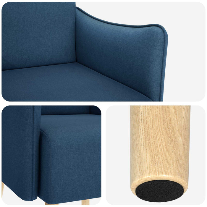 Scaun accent albastru Țesătură WALTI