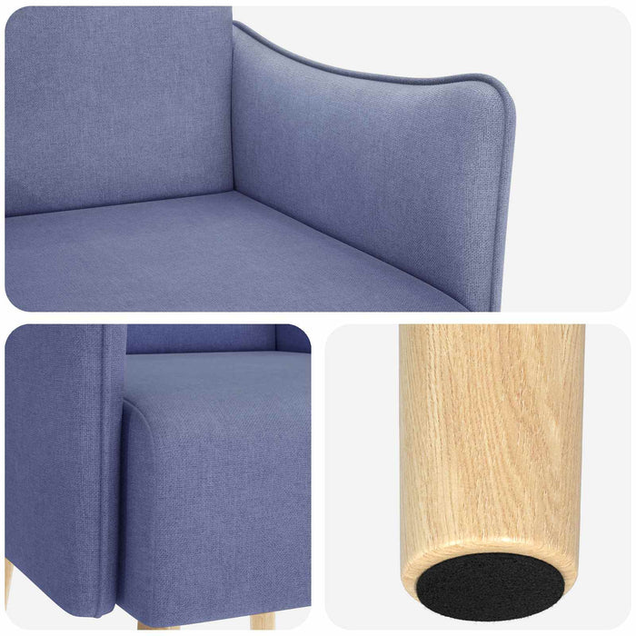 Scaun accent Albastru Jeans Țesătură WALTI