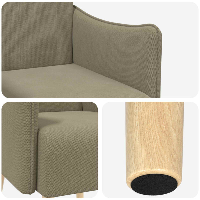 Fotoliu decorativ Kaki Catifea texturată WALTI