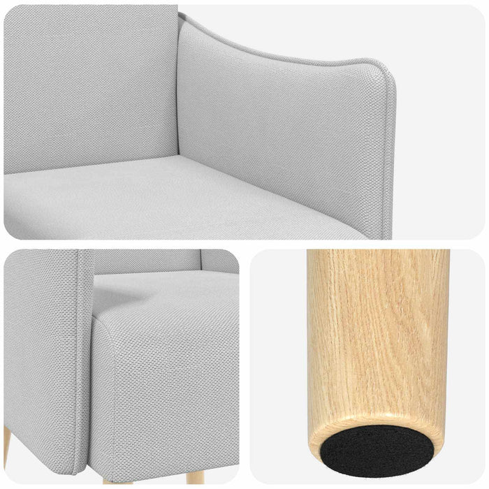 Fotoliu decorativ Gri deschis Catifea texturată WALTI