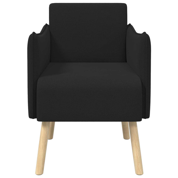 Fotoliu decorativ Negru Catifea texturată WALTI